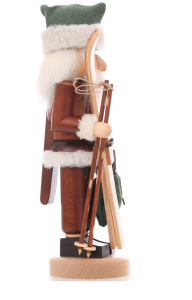 Ulbricht Nussknacker Klassik  "Weihnachtsmann mit Ski natur "  Auslaufmodell jetzt sichern !